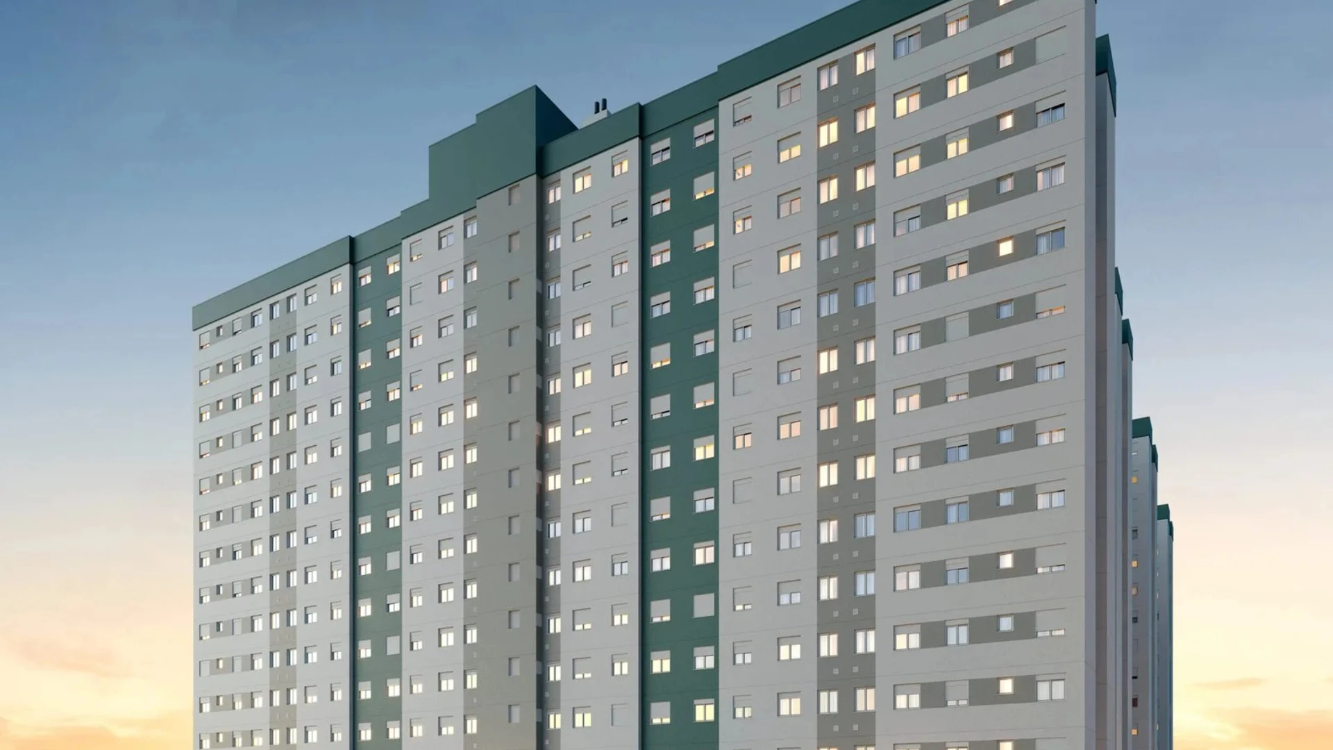 Fachada do Open Arvoredo ao entardecer no Passo d'Areia, Porto Alegre